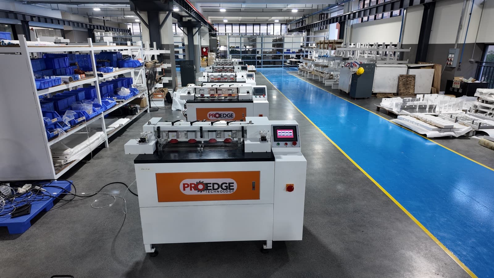 CNC Dovetail machines arranged in a production line
