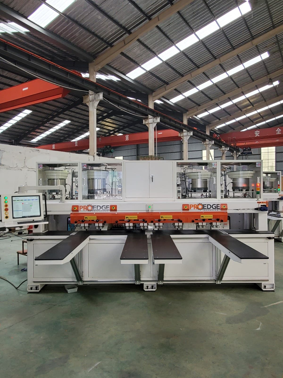 Lockdowel Insertion Machine full view on the production floor