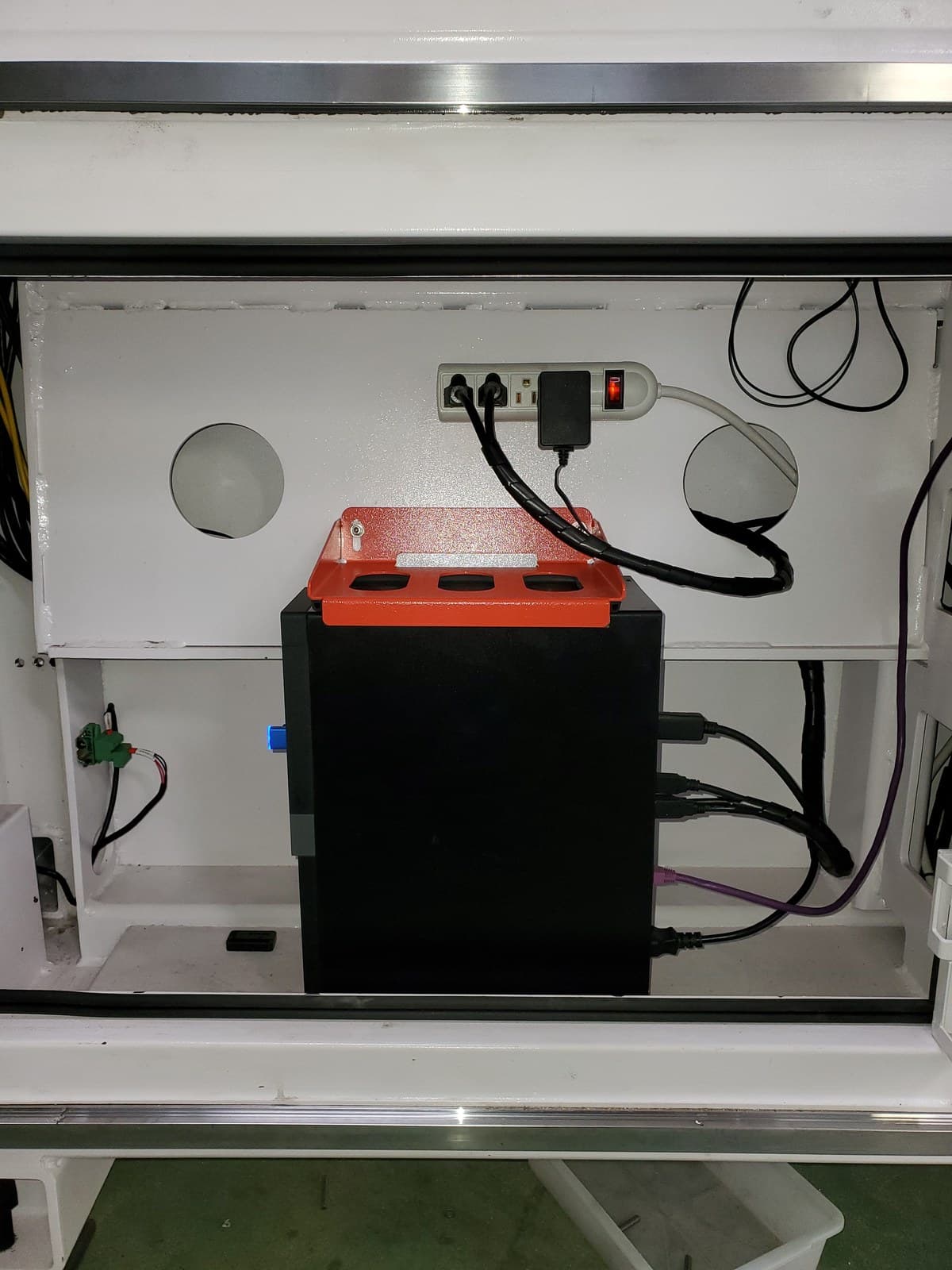 Solid-state Dell control PC mounted inside the electrical cabinet