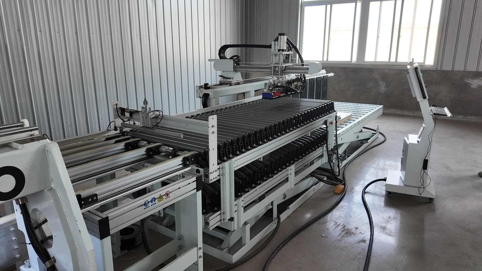 Infeed robotics station, second view